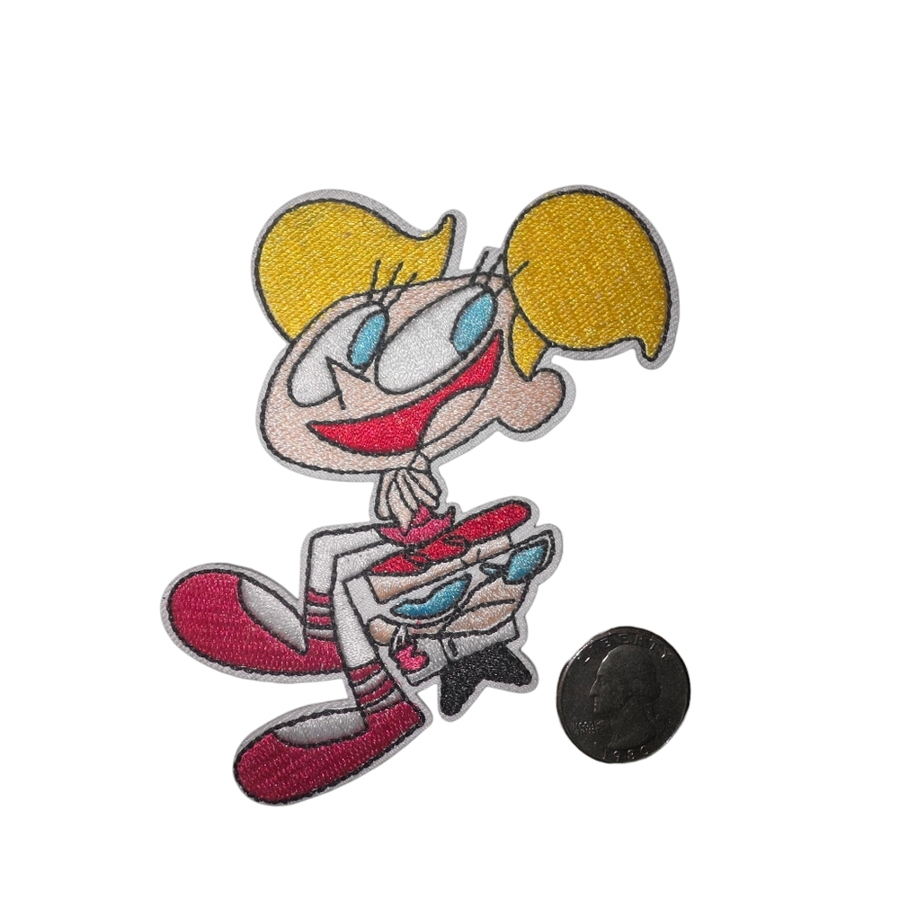 Dexter's Laboratory Dee Dee Embroidered iron on patch  Vintage 1990s